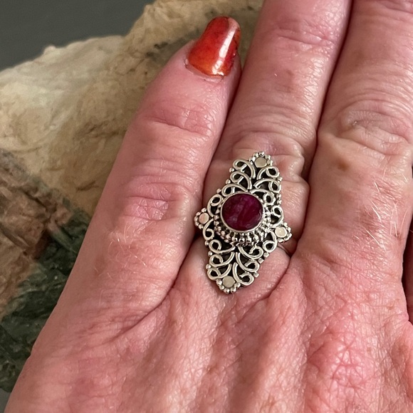 New ⭐️ Ruby Sterling Silver Ring - Picture 7 of 11